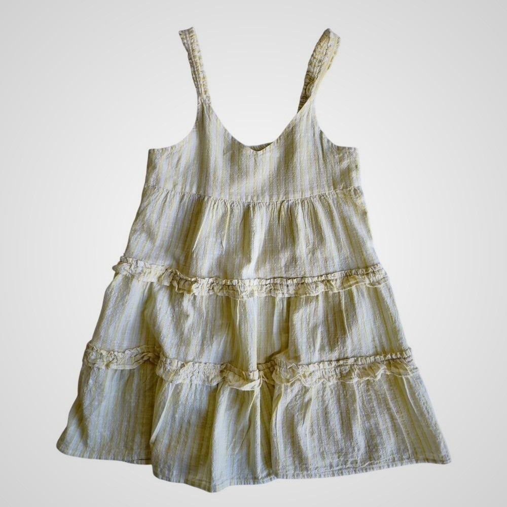 Treasure & Bond Striped‎ Yellow and White Sundress Size Large Child